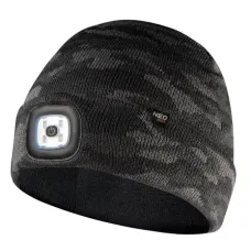 NEO TOOLS 81-632 — CZAPKA Z LATARKĄ LED, DWUWARSTWOWA, CAMO URBAN