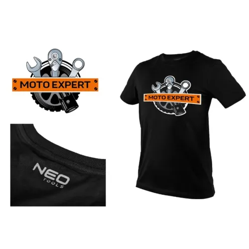 KOSZULKA T-SHIRT Z NADRUKIEM MOTO EXPERT, ROZMIAR M