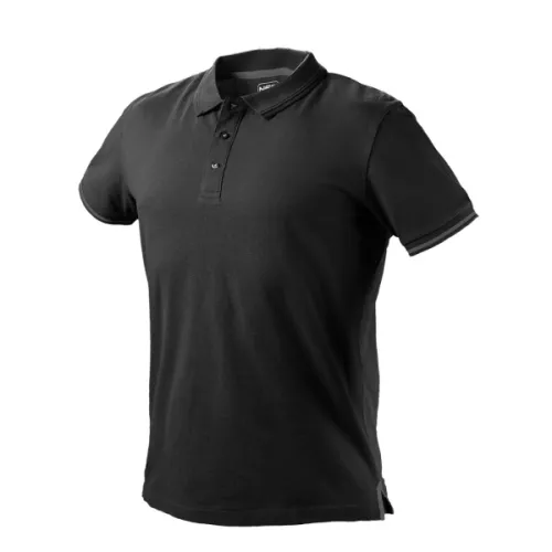 KOSZULKA POLO DENIM, CZARNA, ROZMIAR XXL