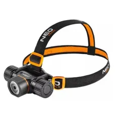 NEO TOOLS 99-029 — LATARKA CZOŁOWA AKUMULATOROWO/BATERYJNA USB 2000LM CREE XHP50.2 LED