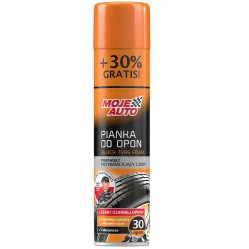 ŚRODEK DO KONSERWACJI I NABŁYSZCZANIA OPON PIANKA 400ML+30% GRATIS / (520ML) / MOJE AUTO