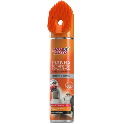 ŚRODEK DO CZYSZCZENIA TAPICERKI - PIANKA 520ML ZE SZCZOTKĄ / MOJE AUTO