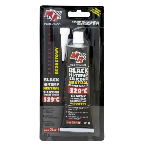 USZCZELNIACZ SILIKONOWY 85G CZARNY DO 329°C / MA PROFESSIONAL