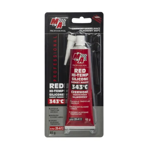 USZCZELNIACZ SILIKONOWY 85G CZERWONY DO 343°C / MA PROFESSIONAL