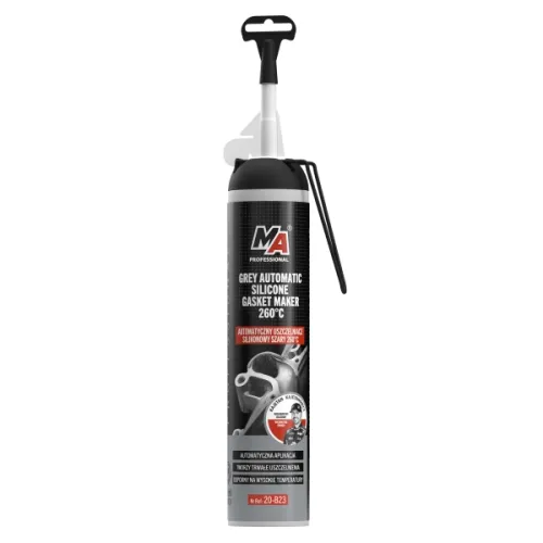 USZCZELNIACZ SILIKONOWY 200ML / SZARY / AUTOMATYCZNY / -50oC DO 260oC / MA PROFESSIONAL