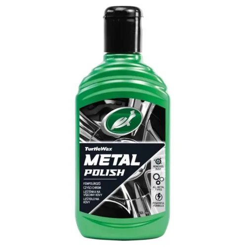 ŚRODEK DO RENOWACJI POWIERZCHNI CHROMOWYCH ALL METAL POLISH 300ML PŁYN / TURTLE WAX GREEN LINE