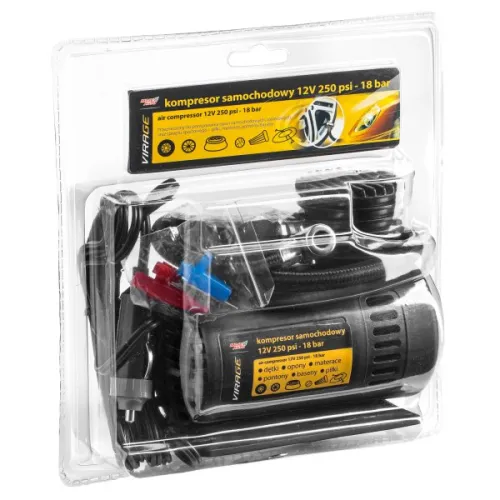 KOMPRESOR SAMOCHODOWY 12V 250 PSI - 18BAR  / VIRAGE