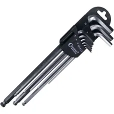 CONDOR C.1121-1 — KLUCZE IMBUS 1.5-10 MM Z KULKĄ, 9 SZT.