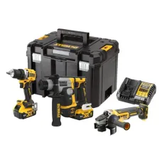 DEWALT DCK355P2T-QW — ZESTAW WKRĘTARKA DCD800 + MŁOTOWIERTARKA DCH172 + SZLIFIERKA DCG405, 2X5AH, ŁADO...