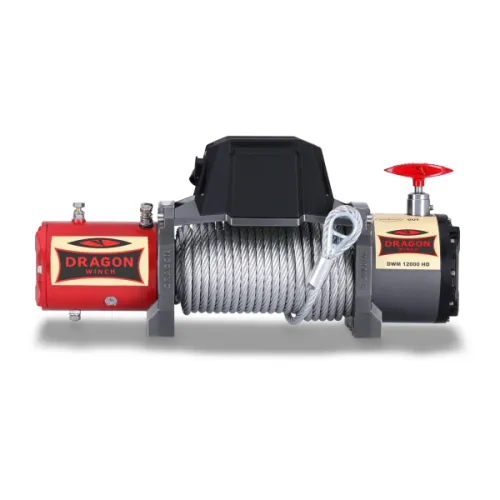 WYCIĄGARKA SAMOCHODOWA Z LINĄ STALOWĄ DRAGON WINCH MAVERICK DWM 12000 HD 12V