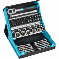HAZET ZESTAW BITÓW 2200SC-2 ? SZEŚCIOKĄT MASYWNY 6,3 (1/4''), GNIAZDO KWADRATOWE, DRĄŻONE 6,3 MM (1/4'') ? ZEWNĘTRZNY SZEŚCIOKĄT DWUSTRONNY