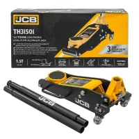 PODNOŚNIK HYDRAULICZNY NISKOPROFILOWY 1,5T ŻABA DWUTŁOKOWY LEKKA ALUMINIOWA 80-355MM JCB (56955)