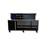 STÓŁ WARSZTATOWY MOBILNY 2133 X 508 X 915 / 1452 MM OŚWIETLENIE, LISTWA 230V USB-C