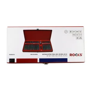 ZESTAW BITÓW TORX, HEX, SPLINE 40 CZĘŚCI