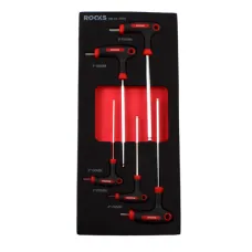 ROOKS OK-01.3104 — ZESTAW KLUCZY IMBUSOWYCH Z RĘKOJEŚCIOĄ HEX, 5 CZ
