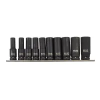 ZESTAW NASADEK UDAROWYCH DŁUGICH ,6-KĄT 1/2, 10 CZ, 10-24 MM