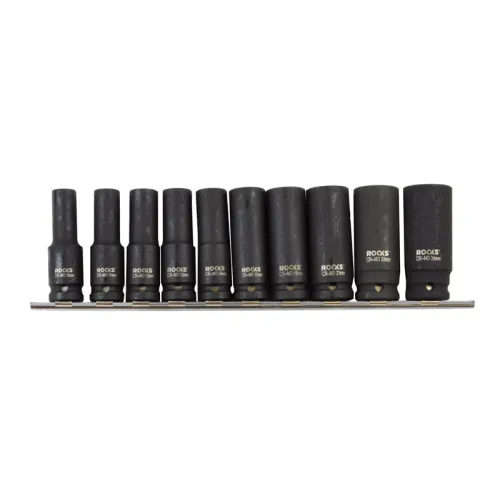 ZESTAW NASADEK UDAROWYCH DŁUGICH ,6-KĄT 1/2, 10 CZ, 10-24 MM