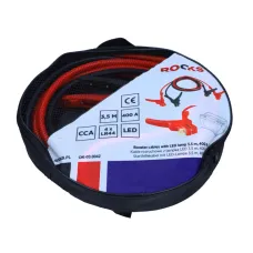 ROOKS OK-03.0042 — KABLE ROZRUCHOWE Z LAMPKĄ  3,5 M, 400A, CCA