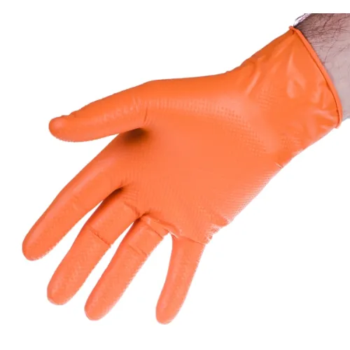 RĘKAWICZKI NITRYLOWE L GRIPPAZ POMARAŃCZOWE OP 50 SZT. STRONG ORANGE