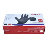 RĘKAWICZKI NITRYLOWE M GRIPPAZ CZARNE OP 50 SZT. STRONG