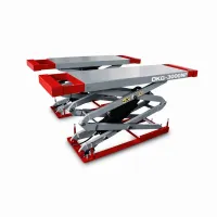 PODNOŚNIK NOŻYCOWY WYSOKIEGO PODNOSZENIA PODPROGOWY 3T W FOSĘ 330-2160MM BLOKADY: PNEU WYDŁUŻANE PLATFORMY 400V OKG-3000NF ROOKS