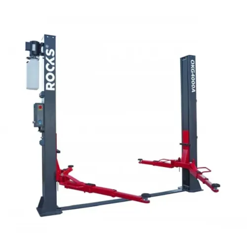 PODNOŚNIK DWUKOLUMNOWY ELEKTROHYDRAULICZNY AUTOMATYCZNY SYSTEM APS 4T ŁĄCZONY DOŁEM ARM 3-2 P: 2830MM 400V OKG-4000A ROOKS