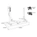 PODNOŚNIK DWUKOLUMNOWY ELEKTROHYDRAULICZNY AUTOMATYCZNY SYSTEM APS 4T ŁĄCZONY DOŁEM ARM 3-2 P: 2830MM 400V OKG-4000A ROOKS