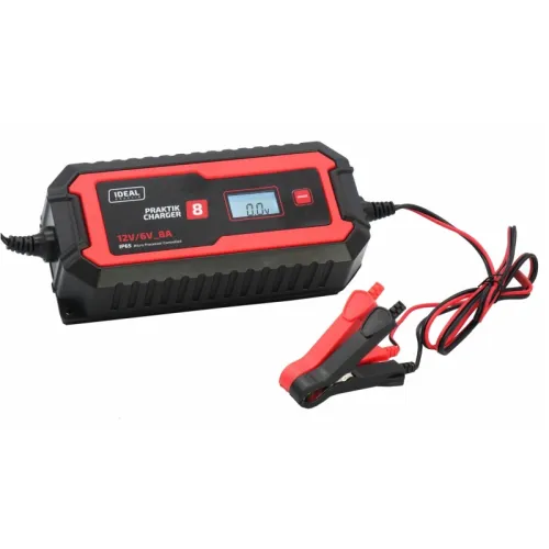 PROSTOWNIK SAMOCHODOWY PRAKTIK CHARGER 8,  6V 12V, 2A/2-8A