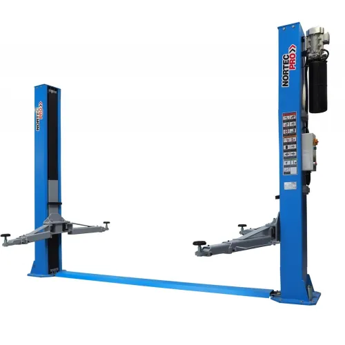 PODNOŚNIK DWUKOLUMNOWY ELEKTROHYDRAULICZNY AUTOMATYCZNY 5,5T ŁĄCZONY DOŁEM DUŻE BUSY, AUTA ARM 3-3 P: 3300MM 400V PD5500 NORTEC