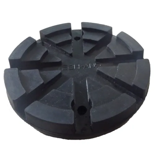 PODKŁADKA GUMOWA GUMA NA ŁAPĘ PODNOŚNIKA DWUKOLUMNOWEGO NAKŁADKA 2 ŚRUBY Z METALOWĄ WKŁADKĄ ŚR WEW 120MM ŚR ZEW 125MM WYS 24MM TECH-AND