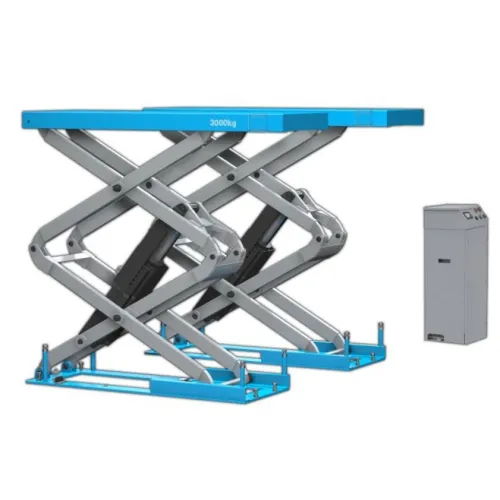 PODNOŚNIK NOŻYCOWY WYSOKIEGO PODNOSZENIA PODPROGOWY 3T W FOSĘ 330-2030MM BLOKADY: PNEU WYDŁUŻANE PLATFORMY 400V PN3000C NORTEC