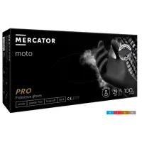 RĘKAWICZKI NITRYLOWE L GŁADKIE CZARNE OP 100 SZT. MOTO BLACK