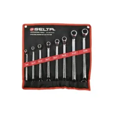Selta 835824 — ZESTAW KLUCZY OCZKOWYCH-ODGIĘTYCH, W ETUI, 8 CZ, 8X9 - 22X24 MM