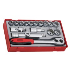 Teng Tools 39180104 — ZESTAW KLUCZY NASADOWYCH 1/2 TENG TOOLS TT1218