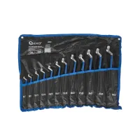 KLUCZE OCZKOWE POLEROWANE Z GUMOWYM UCHWYTEM ANTISLIP, 6-32 MM, 12 EL.