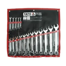 YATO YT-0363 — KLUCZE PŁASKO-OCZKOWE 8-32MM, 17 CZ