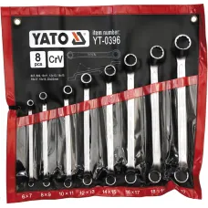YATO YT-0396 — KLUCZE OCZKOWE ODGIĘTE, 6-22MM, 8 CZ