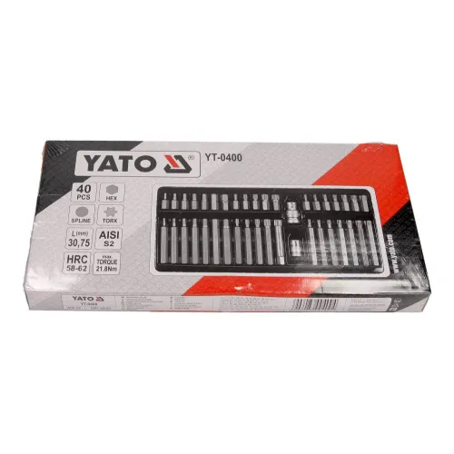 KOŃCÓWKI WKRĘTAKOWE TORX, HEX, SPLINE, KPL. 40 SZT.