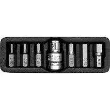 YATO YT-0412 — KOŃCÓWKI WKRĘTAKOWE HEX, KPL. 7 SZT.