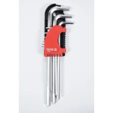 YATO YT-0501 — KLUCZE IMBUSOWE HEX, DŁUGIE 1,5-10, KPL. 9 SZT.