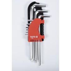 YATO YT-0502 — KLUCZE IMBUSOWE HEX 2-10 MM, KPL. 9 SZT.