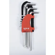 YATO YT-0502 — KLUCZE IMBUSOWE HEX 2-10 MM, KPL. 9 SZT.