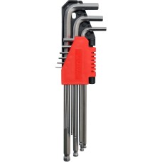 YATO YT-0506 — KLUCZE HEX KULKA 9CZ.1,5-10MM DŁUGIE CRV