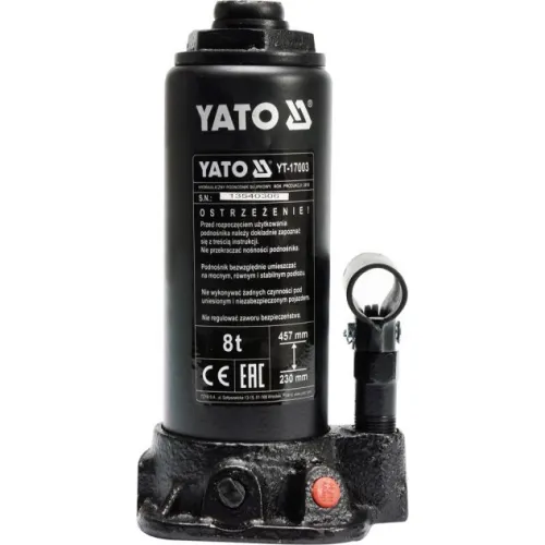 PODNOŚNIK HYDRAULICZNY SŁUPKOWY BUTELKOWY 8T 230-457MM YATO