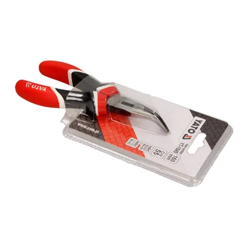 SZCZYPCE WYDŁUŻONE WYGIĘTE, CRV, 160 MM, TRÓJKOLOROWE RĘKOJEŚCI