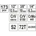 ZESTAW NARZĘDZIOWY 1/4, 3/8, 1/2 KPL 173 SZT