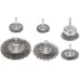 ZESTAW SZCZOTEK Z TRZPIENIEM, INOX, 6 SZT.
