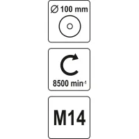 SZCZOTKA CZOŁOWA 100MM Z GWINTEM M14, DRUT SPLATANY