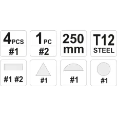 NARZEDZIA WARSZTAT YT-6238 — ZESTAW PILNIKÓW DO METALU/ 5EL