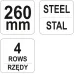 SZCZOTKA DRUCIANA 4-RZEDOWA 260MM PLAST